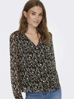 ONLLUNA L/S V-NECK TOP NOOS PTM schwarz2