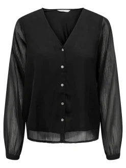 ONLLUNA L/S V-NECK TOP NOOS PTM schwarz1