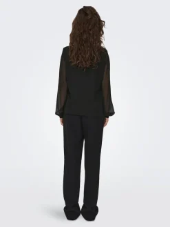 ONLLUNA L/S V-NECK TOP NOOS PTM schwarz1