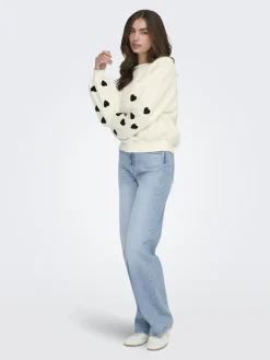 ONLMACY L/S O-NECK BOX CC SWT NOOS cloud dancer