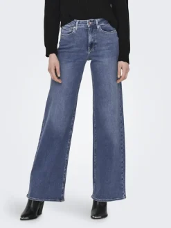 ONLMADISON BLUSH HW WIDE DNM DOT372 NOOS medium blue denim