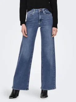 ONLMADISON BLUSH HW WIDE DNM DOT372 NOOS medium blue denim