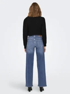 ONLMADISON BLUSH HW WIDE DNM DOT372 NOOS medium blue denim