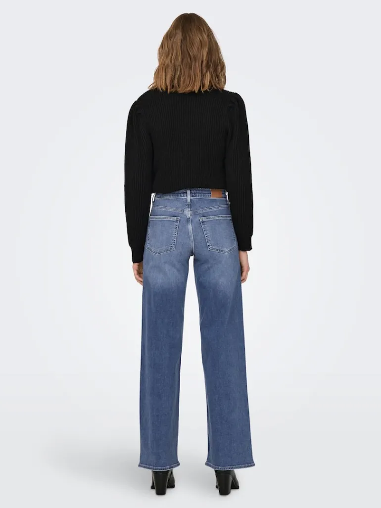 ONLMADISON BLUSH HW WIDE DNM DOT372 NOOS medium blue denim