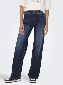 ONLMADISON BLUSH HW WIDE DNM REA081 NOOS dark blue denim