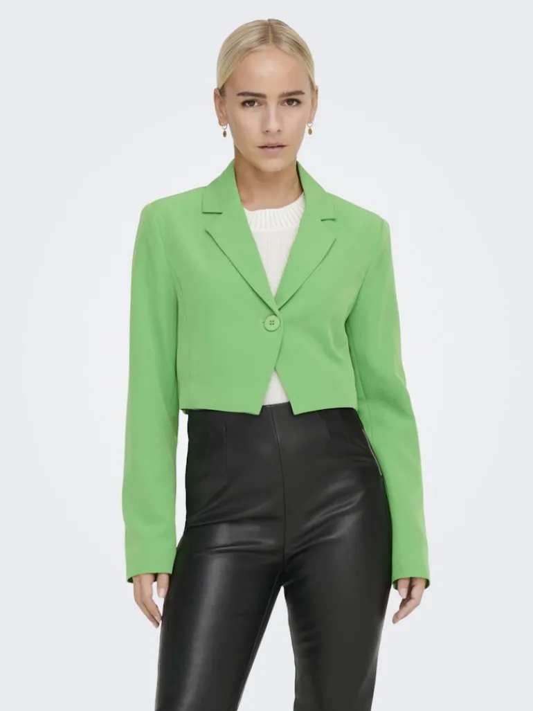 ONLMAIA L/S CROPPED BLAZER CC TLR vibrant green