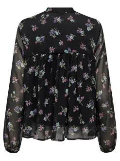 ONLMALINA LIFE L/S LACE TOP PTM black