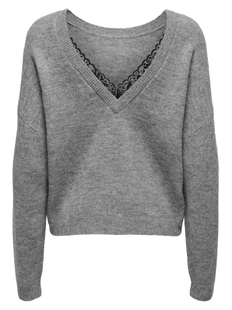 ONLMANIFESTA LS REVERSIBLE KNT NOOS light grey melange