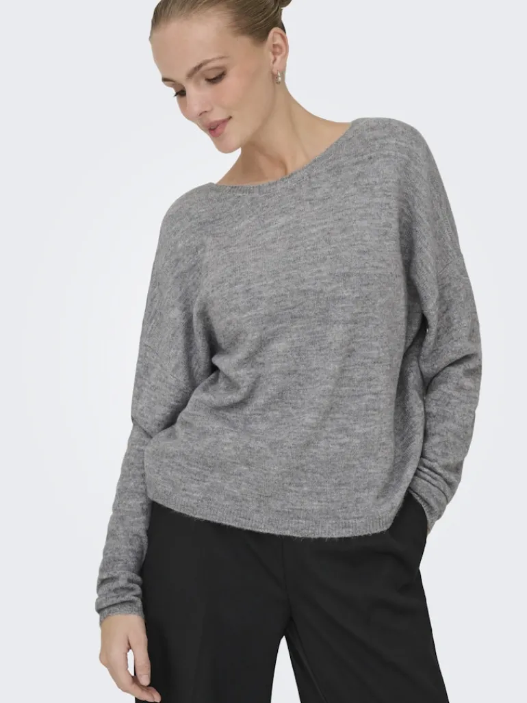 ONLMANIFESTA LS REVERSIBLE KNT NOOS light grey melange