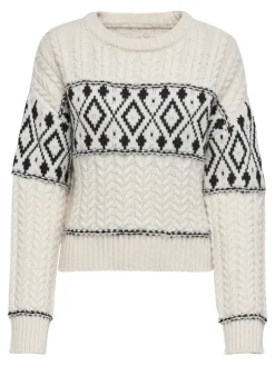 ONLMARENT L/S PULLOVER KNT NOOS cloud dancer