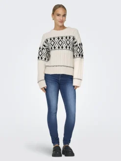 ONLMARENT L/S PULLOVER KNT NOOS cloud dancer