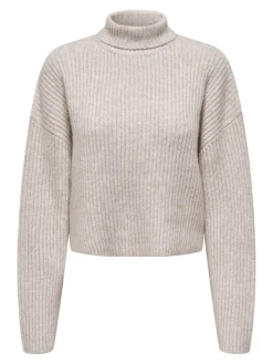 ONLMELANIE L/S ROLLNECK PULLOVER KNTNOOS oatmeal