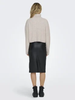 ONLMELANIE L/S ROLLNECK PULLOVER KNTNOOS oatmeal