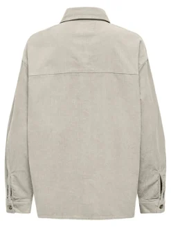 ONLMOXIE L/S CORD SLIT SHACKET CC PNT oatmeal
