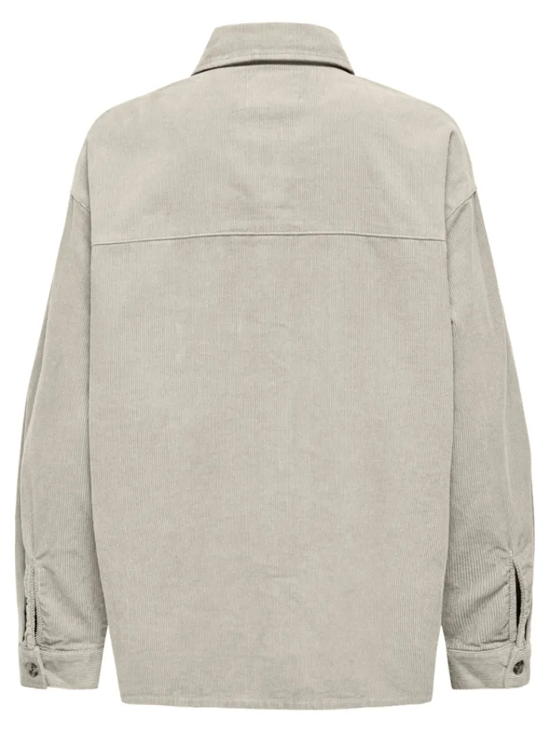 ONLMOXIE L/S CORD SLIT SHACKET CC PNT oatmeal