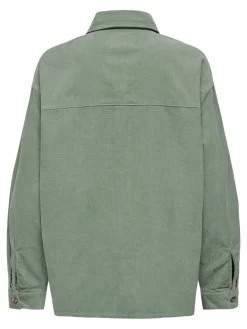 ONLMOXIE L/S CORD SLIT SHACKET CC PNT lily pad