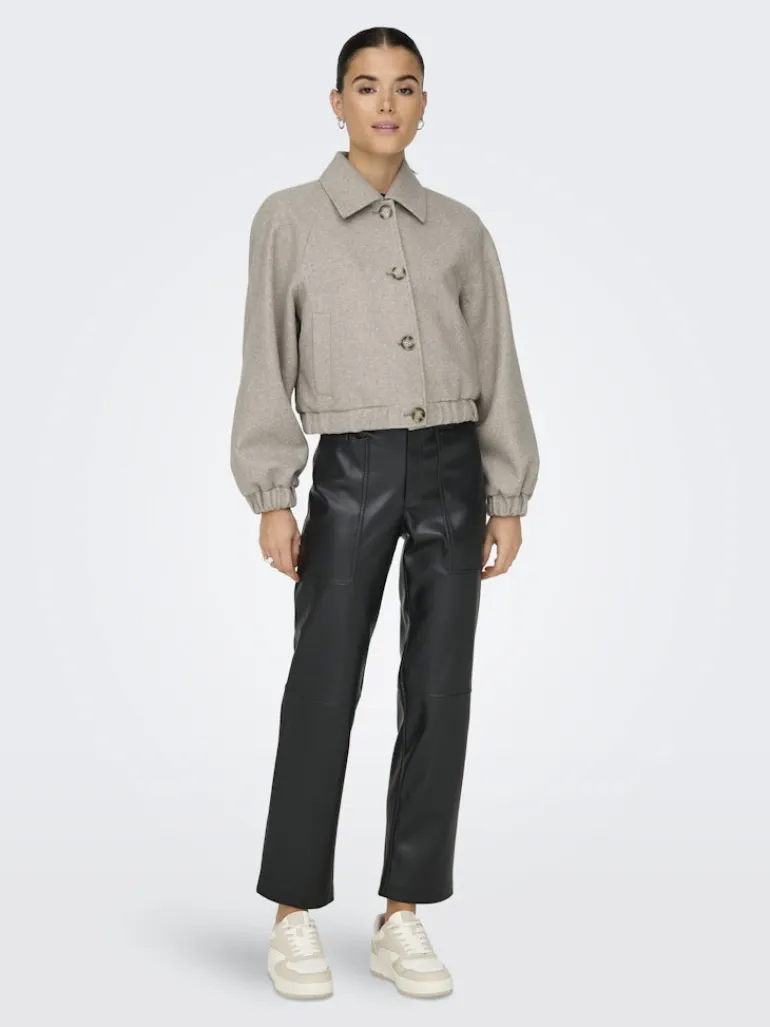 ONLNANCY LIFE COLLAR JACKET CC OTW simply taupe
