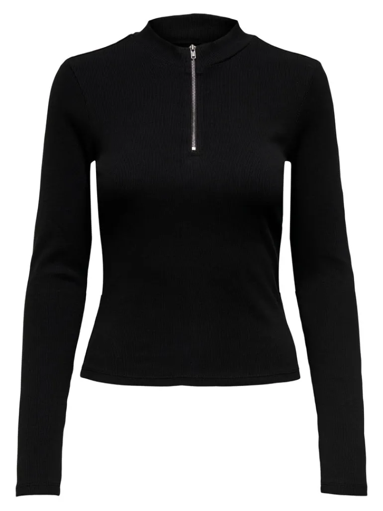ONLNESSA L/S HALF ZIP TOP JRS black