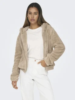 ONLNEWANNA CONTACT SHERPA JKT OTW NOOS humus