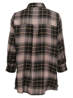 ONLNEW CANBERRA 3/4 CHECK SHIRT WVN CS black1