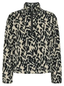ONLNEW DALLAS L/S HIGHNECK ZIP SWT NOOS black