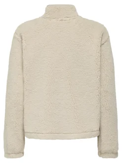 ONLNEW DALLAS L/S HIGHNECK ZIP SWT NOOS pumice stone