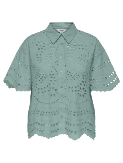 ONLNEW LALISA SS BOXY SHIRT WVN FR blue surf