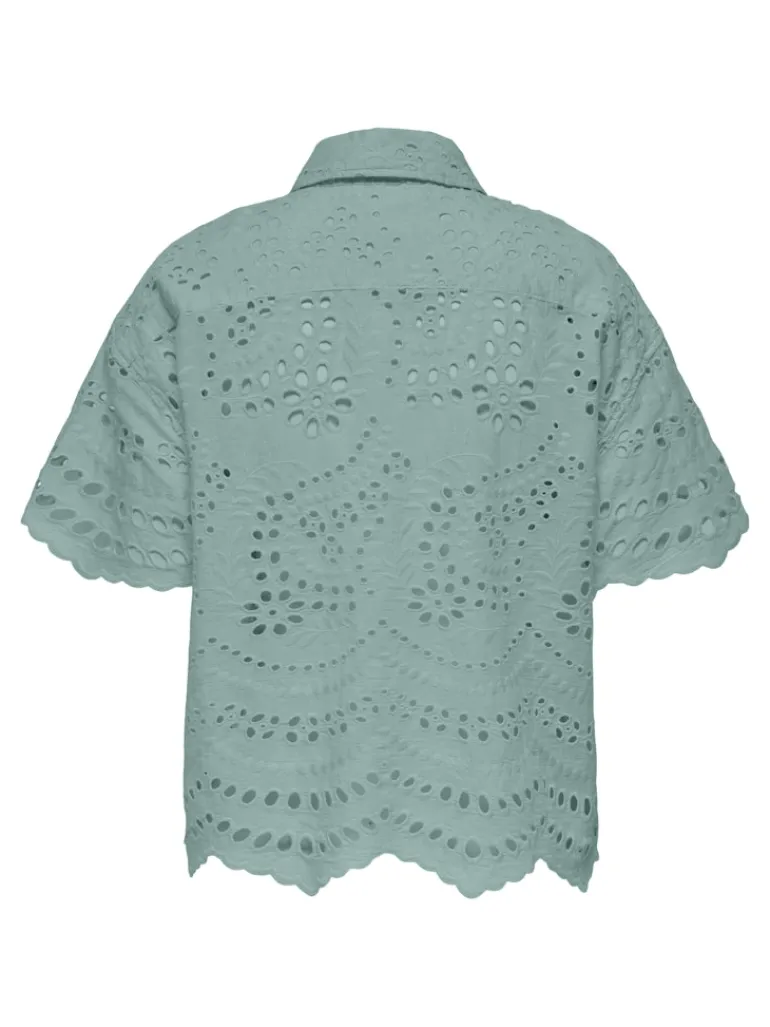 ONLNEW LALISA SS BOXY SHIRT WVN FR blue surf