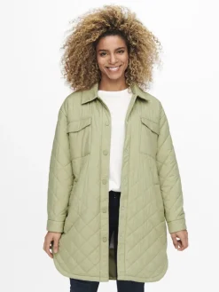 ONLNEWTANZIA LONG QUILT SHACKET OTW slate green