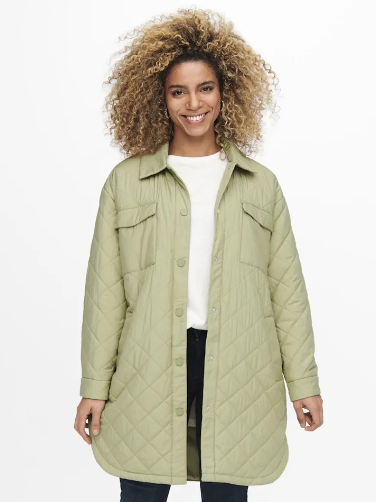 ONLNEWTANZIA LONG QUILT SHACKET OTW slate green