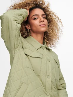 ONLNEWTANZIA LONG QUILT SHACKET OTW slate green