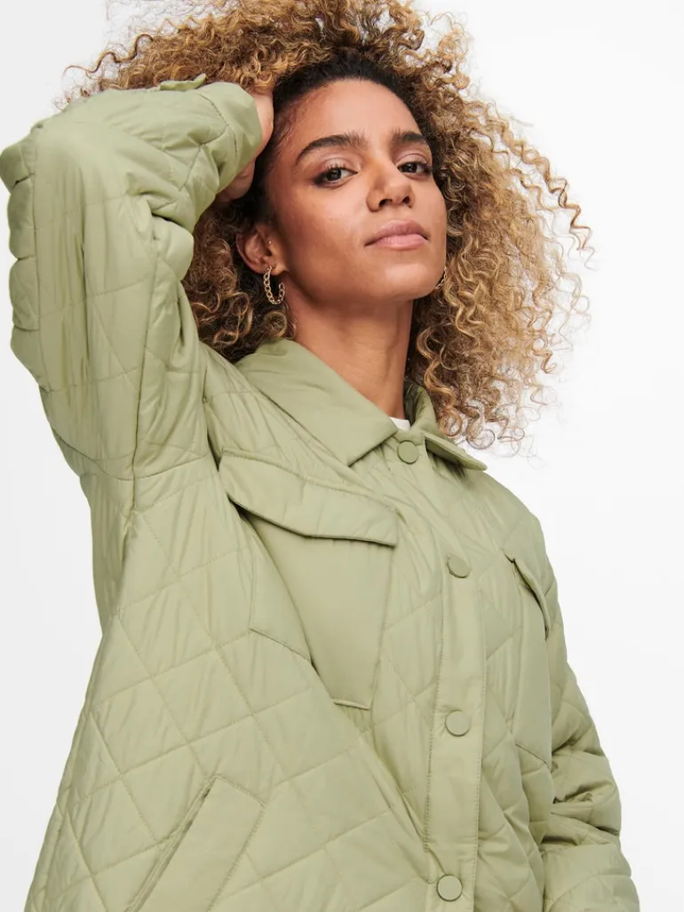 ONLNEWTANZIA LONG QUILT SHACKET OTW slate green