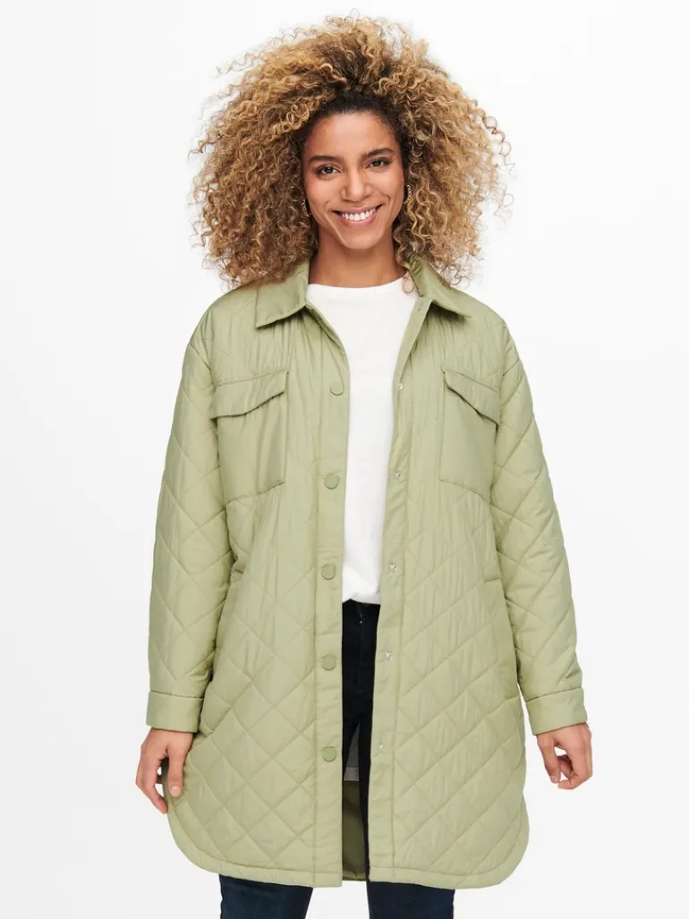 ONLNEWTANZIA LONG QUILT SHACKET OTW slate green
