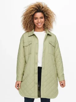 ONLNEWTANZIA LONG QUILT SHACKET OTW slate green