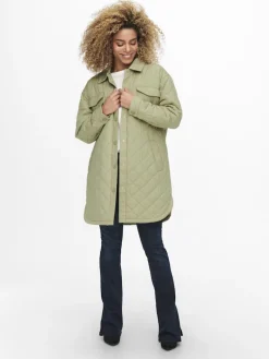 ONLNEWTANZIA LONG QUILT SHACKET OTW slate green