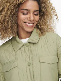 ONLNEWTANZIA LONG QUILT SHACKET OTW slate green