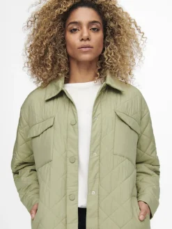 ONLNEWTANZIA LONG QUILT SHACKET OTW slate green