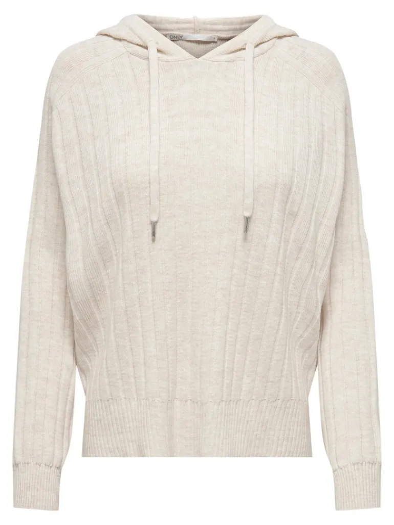 ONLNEW TESSA LS HOOD DETAIL PUL NOOS KNT hellgrau