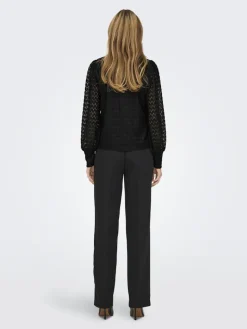 ONLNICE L/S HIGHNECK TOP JRS black