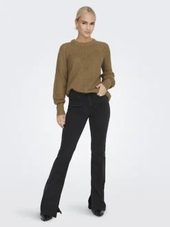 ONLNICOYA L/S BALLOON PULLOVER KNT NOOS toasted coconut