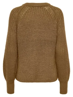 ONLNICOYA L/S BALLOON PULLOVER KNT NOOS toasted coconut
