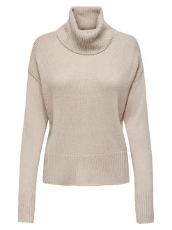 ONLNICOYA L/S COWLNECK PULLOVER KNT pumice stone