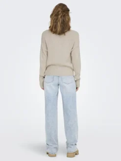 ONLNICOYA L/S COWLNECK PULLOVER KNT pumice stone