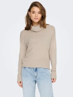ONLNICOYA L/S COWLNECK PULLOVER KNT pumice stone