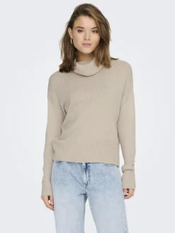 ONLNICOYA L/S COWLNECK PULLOVER KNT pumice stone