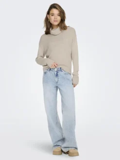 ONLNICOYA L/S COWLNECK PULLOVER KNT pumice stone