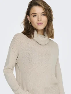 ONLNICOYA L/S COWLNECK PULLOVER KNT pumice stone