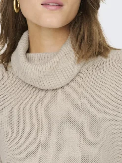 ONLNICOYA L/S COWLNECK PULLOVER KNT pumice stone