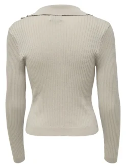 ONLNIMONE LS LIFE POLO PULLOVER CC KNT pumice stone