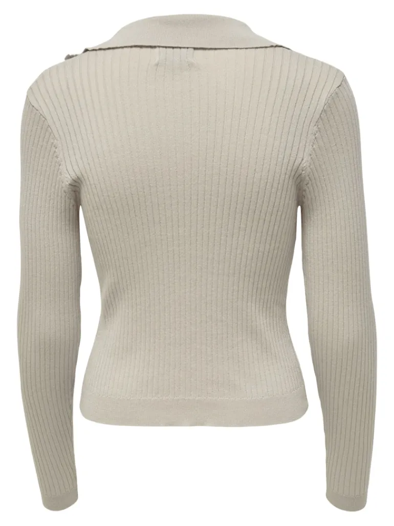 ONLNIMONE LS LIFE POLO PULLOVER CC KNT pumice stone
